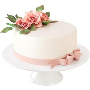 9 Inch White Porcelain Cake Stand, Round Dessert Stand, Display Cupcake Stand for Party, Weddings, Birthday, Baby Shower (8 Inch (1 Tier))