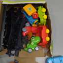 Train Set for Toddlers w/Steam, Music & Lights  Electric Train Toys for Kids w/Tracks Accessories, Including 3 Dinosaur Car and 3 Trailer, Christmas Birthday Gifts for 13 4 5 6+ Years Old Boys Girls