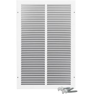 12 x 16 Inch Return Air Vent Cover, Solid Steel HVAC Grille for Wall or Ceiling, White Duct Opening, Durable Return Air Vent Cover, Airflow Ventilation Grille for Home or Office