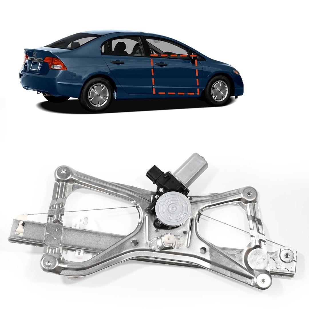748-477 Electric Power Window Regulator with Motor Front Right Passenger Side Compatible with 2006 2007 2008 2009 2010 2011 Honda Civic Replace 72210-SNA-A01, 72210-SNA-A02, 72210-SNA-A03