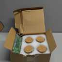 St. Patricks Day Decorations, 4 Pcs St.Patrick's Day Mini Mason Jars with Artificial Shamrock, White Glass Vases with Cork Lids for School, Home, Table Centerpiece Decor