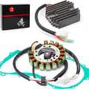 Stator & Regulator Rectifier w/Gasket Compatible with Yamaha Wolverine 350 2000-2001 Big Bear 350 4WD 1997-1999 Big Bear 350 2WD 1999