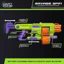 DART ZONE Savage Spin Semi-Auto Foam Dart Blaster 45-Dart Triple-Drum Motorized Foam Dart Gun NERF Dart Compatible Soft Bullet Toy Gun for Kids w. 90 Darts AKA Adventure Force Gun 80 ft Range, 21.65 inches