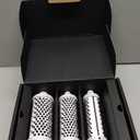 K&K 3 in 1 Thermal Brush Set, Ceramic Hot Brush, Fast Heating Curling Wand for Short, Medium & Long Hair, 5 Temperature Adjustment, Dual Voltage