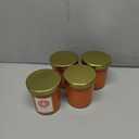 Sprayed Glass Candle W/Metal Lid Orange 4 Pack