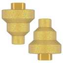 2Pcs Diamond Brazed Step Drill Bit 20mm 35mm 50mm Particles Cone Drill Bit Hole Opener, Thread Cone Diamond Drill Bit, Multi Layer Tapered Reamer for Tile Marble Concrete with Efficient Cutting