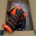 16.8V Cordless Electric Sander with 36PCS Sandpapers, 3500 RPM, 3.0Ah Battery, Lightweight & Compact Design for Wood, Metal, Paint Removal, and DIY Projects (Orange/Black)