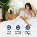 Queen Size Flat Sheet - Hotel Quality Top Flat Bed Sheet Only - Ultra-Soft, Comfy Breathable & Cooling - Fade & Wrinkle Free - Easy-Care, Stain & Shrink Resistant Bedding - Easy-Fit & Oeko-Tex - White