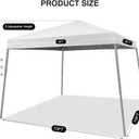 Canopy Tent, 10X10 FT Pop Up Canopy Outdoor Instant Tent Slant Legs with Carrying Bag, Portable Gazebo Shelter for Patio Deck Garden Beach (White)