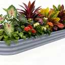 Galvanized Raised Garden Bed, 12x2x1ft Oval Metal Planter Box | Easy Tool-Free Assembly, Beginner & Senior Friendly, 12" Tall Large Outdoor Gardening Beds for Vegetables, Flowers, Herb Gray
