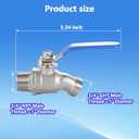 304 Stainless steel 3/4" Hose Bib, Heavy Duty Outdoor Faucet, Lead-Free Outdoor Spigot 3/4" GHT Outlet x NPT Inlet, High Flow Water Spigot, 304 stainless steel 3/4" Hose Bibb