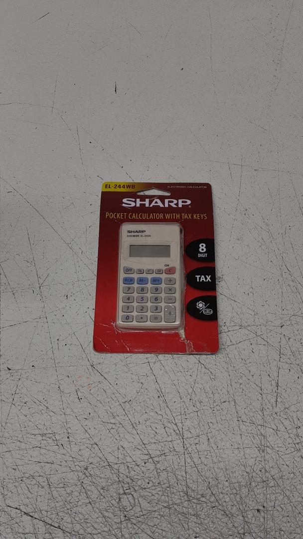 Sharp EL-244WB Business Calculator, White 2.125, 2.38 x 4.06 x 0.31 inches