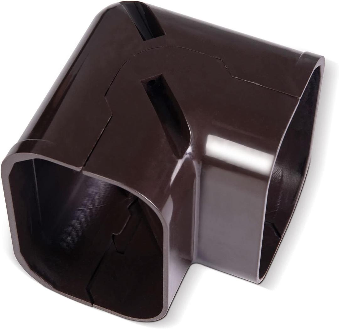 LyPrem 3" Elbow PVC Line Set Cover Kit Accessories for Mini Split (Brown)