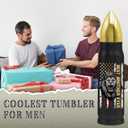 Gifts for Brother, 17 Oz Stainless Steel Brother Tumbler with Lid, Brothers Gift from Sister, Adult Brothers Gift for Wedding Thanksgiving Christmas, Big Bro Bullet Tumbler, Black, 1 PCS