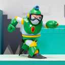 Jada Toys Mega Man Wave 3 Bubble Man Action Figure 1:12 Deluxe Scale 6" Tall, Fully Articulated, Collector Packaging