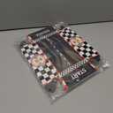 2 x 36 PCS Race Car Party Paper Food Boat Trays Supplies, Black and White Checkered Party Plates Disposable Nacho Snack Dessert Serving Tray Basket Holder for Racing Themed Birthday Party Decorations