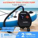 Electric Paddle Board Pump Rechargeable, 20PSI SUP Pump 12000mAh Paddleboard Pump with Inflation & Deflation, Auto-Off, Portable Air Pump for Inflatables, Kayak and Air Mattress