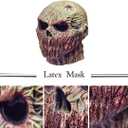 RAPGET Zombie Mask - Creepy Old Man Latex Full Head Mask for Halloween Party (Yellow)