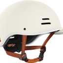 Retrospec Remi Adult Bike Helmet for Men & Women - Bicycle Helmet for Commuting, Road Biking, Skating with Adjustable Dial, Matte Eggshell With Adjustable Dial, Medium 57-59cm