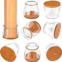 Chair Leg Floor Protectors Round, Silicone Chair Leg Protectors for Hardwood Floors, Chair Leg Caps Covers Protect Wooden Floors from Scratching 20 Pcs Small (Fit:8/16" to 15/16")