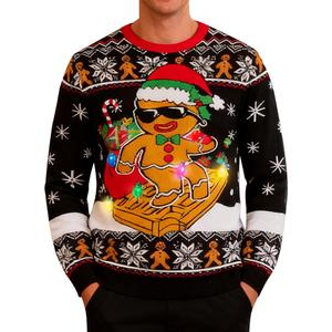 Goodstoworld Men/Women Light Up Knitted Ugly Christmas Sweater with Multi-Colored Led Flashing Lights (Medium)