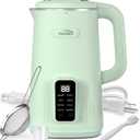 Nut Milk Maker Machine, 28oz Automatic 8-in-1 Quiet Operation Soy Milk Maker, Homemade Almond, Coconut, Juice & Soup, Delay Start/Keep Warm/Self-Cleaning/Boil Water (Cyan)