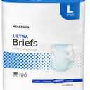 McKesson Ultra Briefs, [18 Count], Size L, 45-58 in. Incontinence Adult Diapers, Heavy Absorbency, Unisex, Disposable, Elastic Leg Gathers and Contoured Fit for Men and Women