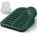 4in. Grate Yard Drain, Yard Drain Emitter for Sump Pump Discharge & Downspout Extensions, 10" W x 11.5" L x 4.7" H, Protects Foundation, Prevents Standing Water Includes 3" & 4" SCH 40 Pipe Adapter