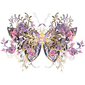 MU 3D Metal Puzzles for Adult Flower and Butterfly B-Nige, Insects Animals Floral Puzzles Metal Model Kits Building,Birthday Gift Brain Teaser DIY Sets Home Decor