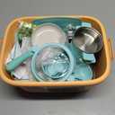 Kids Cooking Sets Real- Safe Mini Kitchen Set with Kids Knife Set for Real Food Making, Toddler Montessori Kitchen Playset for Girls Boys (Green)