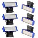 Replacement Heads for Old Version of Microtouch Solo Mens Shaver Electric Micro Trimmer (Pack of 6)