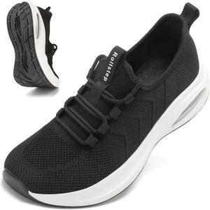 Wide Toe Box Shoes Women Extra Wide Width Sneakers Air Cushion Road Running Shoes Ultra Light Tennis Gym Workout Training Shoes Breathable Walking Shoes with Arch Support Size 40