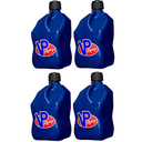 VP Racing 5.5 Gallon | Pack of 4, Motorsport Container Blue Utility Jug - Features Close-Trimmed Cap and Neck for Tight Seal - Made of Even-Density Plastic
