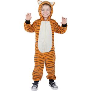 Sincere Party Tiger Onesie Novelty Tiger Jumpuit with EMB Face Costume for Kids L(8-10)