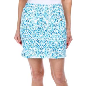 Stella Parker Womens Wrap Tennis Skirt Casual, Athletic Golf Skort (Large, Blue Multi)