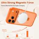Lamcase for iPhone 17 Pro Max Case,with Magnetic Invisible Stand [Military Drop Protection] [Compatible with MagSafe] Shockproof Slim Translucent Anti-Slip with 2 Screen Protector,Orange