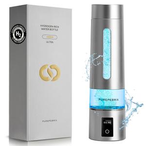 Hydrogen Water Bottle Generator-Up to 8100 PPB Molecular Hydrogen, 12-Hour Hydrogen Retention, IHSA Certified SPE/PEM Tech, Portable Hydrogen Bottle, Healthy Gift (Platinum)