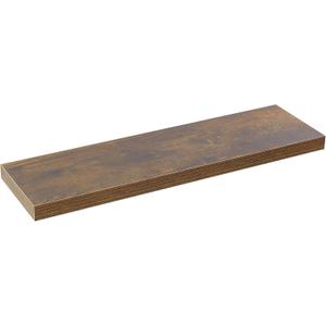 Floating Shelves for Wall, Wall Mounted Rustic Wood Shelves for Bathroom, Bedroom, Living Room, Kitchen, Hanging Shelf for Books/Storage/Room (Brown Wood Grain, 23.6")
