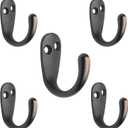 5 Pack Piece Single Prong Robe Hook, Farmhouse 1.8 Inch Coat Hooks Oil-Rubbed Bronze