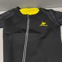 NINGMI Sauna Suit for Men Hot Sweat Suit Sauna Shirt Sweat Body Shaper Workout Neoprene Suit Zipper Short Sleeve (X-Large, Black)