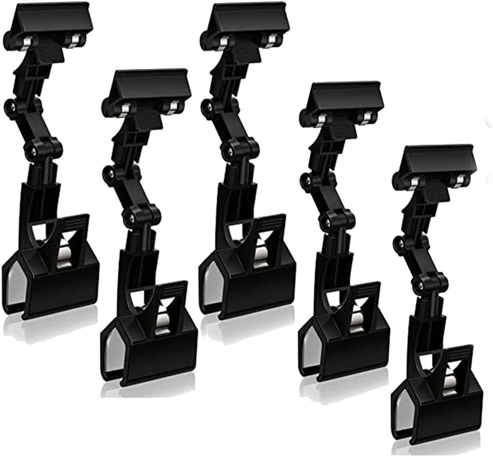 5pcs Sign Clips Clip Holder Sign Holder Clip Paper Holder for Table Top Clip On Sign for Paper Holder Computer Monitor Handy Artist Supplies Holder(5pcs Black)