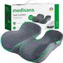 Medisana Seat Cushion, SC 200G Seat Cushions for Office Chairs, Car Seat, Wheelchair - Sciatica & Tailbone & Coccyx Pain Relief Pillow for Driver Sedentary PeopleSize:22.8 * 16.5 * 4.3 in-Grey (XX-Large)