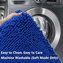 Bathroom Rugs Sets 2 Piece, Extra Soft Chenille Bath Mat Ultra Absorbent Bathroom Rug, Bathroom Mat with Sturdy PVC Non-Slip Bottom, Machine Washable Bath Rugs (20x32 Inch + 16x24 Inch, Royal Blue)