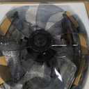 LEDIARY 26 inch Fandelier Caged Ceiling Fan with Light and Remote, Black
