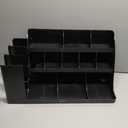 Mind Reader Cup and Condiment Station, Countertop Organizer, Coffee Bar, Kitchen, Stirrers, Black