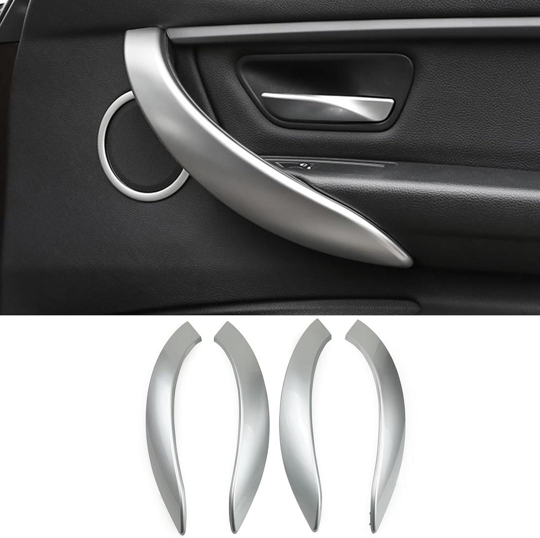 Car Door Handle for BMW 3 4 Series 3GT F34 F36 F30 2013-2018 Interior Door Handles Replace Cover Car Door Handle 320i 328i 330i 335i 340i (Silver)