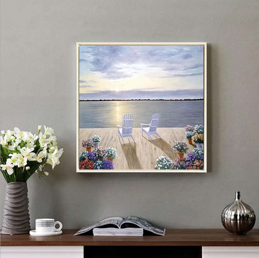 Wall Art, Modern Home Art Prints Framed Wall Decor, 15x15"