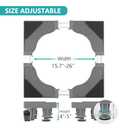 Washer and Dryer Pedestals, Adjustable Mini Fridge Stand with 8 Reinforced Feet & 4 Dual Wheels, Thickened Base for Fridges, Washers, Dryers