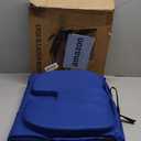 Everlasting Comfort Stadium Seats with Back Support - Adjustable Memory Foam Bleacher Chairs with Back and Cushion, Portable, Easy Folding Stadium Seat Cushion with Storage Pocket (02. Blue)