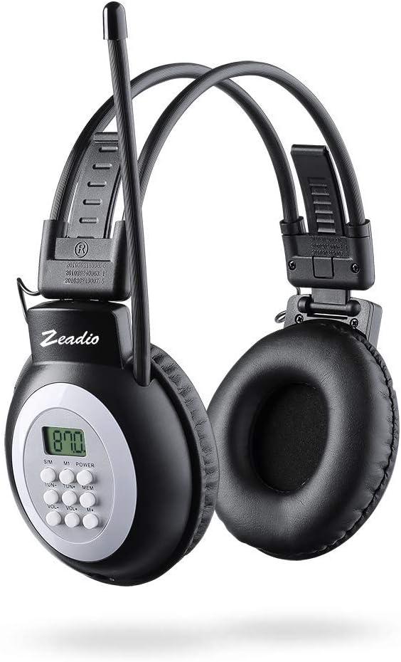 Zeadio FM Headphone Radio, FM Stereo Headset Radio Receiver
